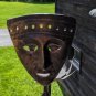 Unique Triangular Shaped Metal Mask Face Candle Holder Indonesia Brass Copper