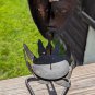 Unique Triangular Shaped Metal Mask Face Candle Holder Indonesia Brass Copper