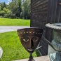 Unique Triangular Shaped Metal Mask Face Candle Holder Indonesia Brass Copper