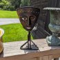 Unique Triangular Shaped Metal Mask Face Candle Holder Indonesia Brass Copper