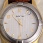 Vintage Sabona Two Tone Men's Watch with Golf Club Hands And Invisible Secs Hand