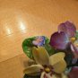 Vintage 1960s Denton Bone China Floral Pin Brooch Made In England