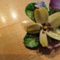 Vintage 1960s Denton Bone China Floral Pin Brooch Made In England