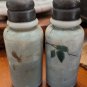 Vintage Song Bird Themed Opeque Glass  Salt And Pepper Shakers