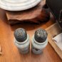 Vintage Song Bird Themed Opeque Glass  Salt And Pepper Shakers