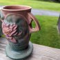 ROSEVILLE Pottery PINK WATERLILY 2 Handled vase 75 7"