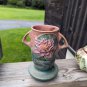 ROSEVILLE Pottery PINK WATERLILY 2 Handled vase 75 7"