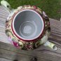 NIPPON STYLE TEAPOT HEAVY GOLD MORIAGE HAND PAINTED PINK ROSES ANTIQUE