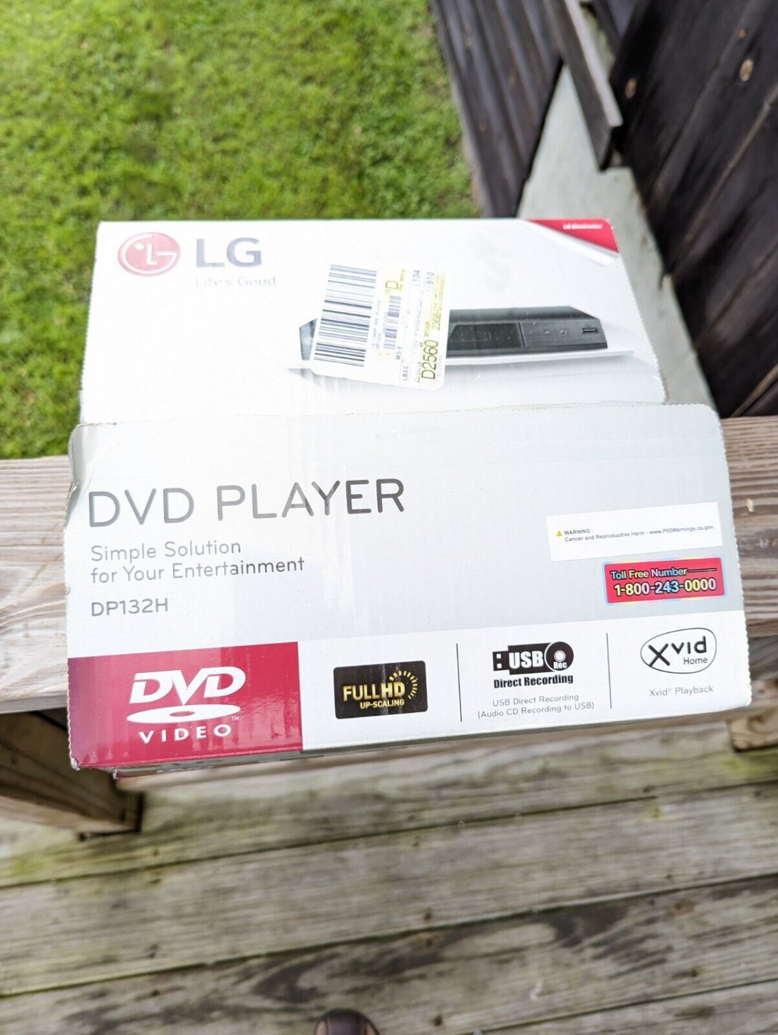 LG DP132H DVD Player with USB Direct Recording