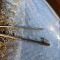 Vintage Sterling Silver & Rhinestone Pin Bar Long Narrow Elegant