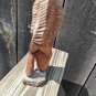 Vintage Hand Carved Wood Man On Drums African Tribal Folk Art Statues Figurine