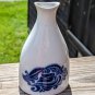 PORSGRUND NORWAY Varefakta Vase P555 White & Blue Bird Emblem 5.5” x 3.5” wide