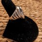 925 Italy Sterling Silver Large Swirl Ring Size 6