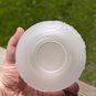 Two Avon Blue & White Frosted  Round  Bud Vases with Embossed Flower Design
