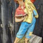 Vintage Atlantic Mold #673 Cherry Picking Boy Ceramic  Home Decor 15" Tall