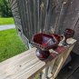 Three Avon Ruby Red Glass Ware Lot