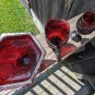 Three Avon Ruby Red Glass Ware Lot