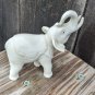 LENOX - WHITE,  TRUMP UP, GOLD ACCENTED PAWS, ELEPHANT,  -HANDCRAFTd 3.5" TALL