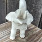 LENOX - WHITE,  TRUMP UP, GOLD ACCENTED PAWS, ELEPHANT,  -HANDCRAFTd 3.5" TALL