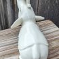 LENOX - WHITE,  TRUMP UP, GOLD ACCENTED PAWS, ELEPHANT,  -HANDCRAFTd 3.5" TALL