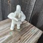 LENOX - WHITE,  TRUMP UP, GOLD ACCENTED PAWS, ELEPHANT,  -HANDCRAFTd 3.5" TALL