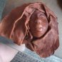 Hatian Leather Hide Woman's Face Art Mask hand made Caribbean beautifully rare