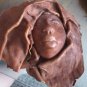 Hatian Leather Hide Woman's Face Art Mask hand made Caribbean beautifully rare