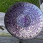 Topkapi Silver ,purple, Turkish Art Glass Bowl 13.50" Diameter