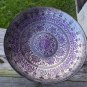 Topkapi Silver ,purple, Turkish Art Glass Bowl 13.50" Diameter