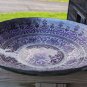 Topkapi Silver ,purple, Turkish Art Glass Bowl 13.50" Diameter