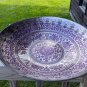 Topkapi Silver ,purple, Turkish Art Glass Bowl 13.50" Diameter