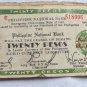 Philippines currency / money emergency circulating note 1942 Ilo Ilo 20 pesos
