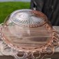Vintage 1930's Anchor Hocking Old Colony Open Lace Pink Depression Glass Bowl