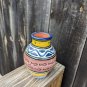 Moroccan Clay Pottery Hand Painted Vase