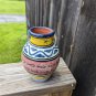 Moroccan Clay Pottery Hand Painted Vase