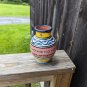 Moroccan Clay Pottery Hand Painted Vase