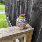 Moroccan Clay Pottery Hand Painted Vase
