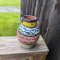 Moroccan Clay Pottery Hand Painted Vase