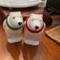 VINTAGE 1960'S COCA COLA SALT & PEPPER SHAKERS BEAR FIGURINE DESIGN NR