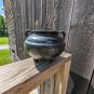 ROSEVILLE Pottery Bean Pot Made in U.S.A. Vintage Black 3 Footed Legged Cauldron