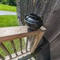 ROSEVILLE Pottery Bean Pot Made in U.S.A. Vintage Black 3 Footed Legged Cauldron