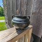 ROSEVILLE Pottery Bean Pot Made in U.S.A. Vintage Black 3 Footed Legged Cauldron