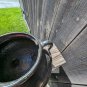ROSEVILLE Pottery Bean Pot Made in U.S.A. Vintage Black 3 Footed Legged Cauldron