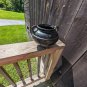 ROSEVILLE Pottery Bean Pot Made in U.S.A. Vintage Black 3 Footed Legged Cauldron