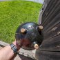 ROSEVILLE Pottery Bean Pot Made in U.S.A. Vintage Black 3 Footed Legged Cauldron