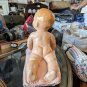 True Vintage 50s Chalkware Piano Baby - Poured Painted plaster baby girl Rare