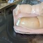 True Vintage 50s Chalkware Piano Baby - Poured Painted plaster baby girl Rare