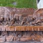 Vintage G. Muraro Ceramics Last Supper Plaque For Wall, 10" Long, Scroll Design