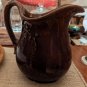 Brown Glazed Pottery Pitcher