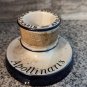 Vintage Apollinaris Match Holder/Stricker Dark Navy And White Burslem England